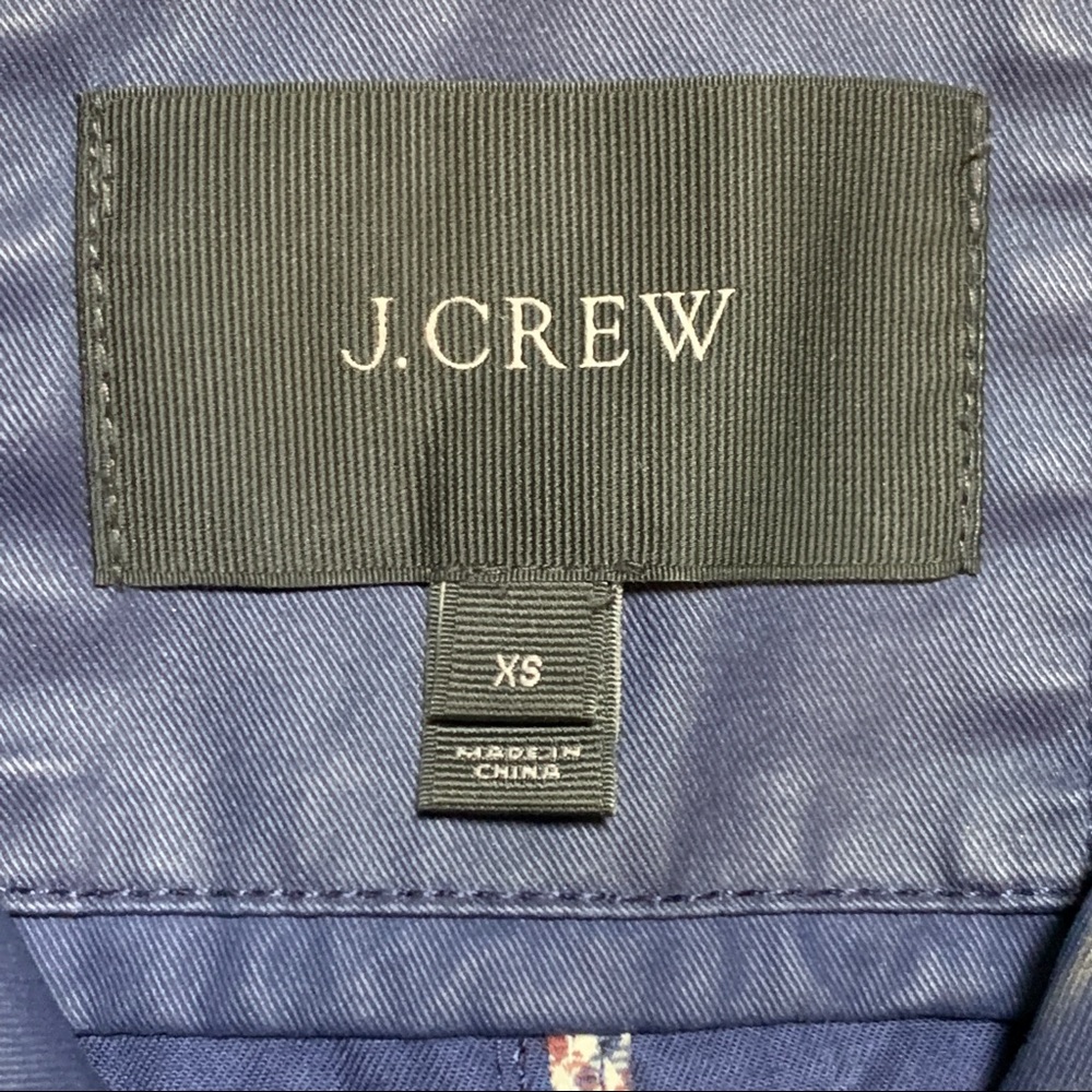 J. CREW Downtown Waxed Cotton Field Jacket Blue - Picture 11 of 12